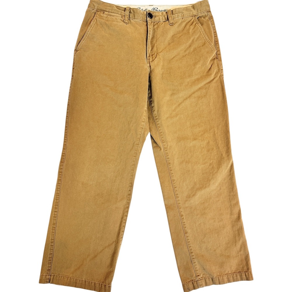 Eddie Bauer Chino Pants Mens 34x30 Khaki Tan Legend Wash Classic Fit